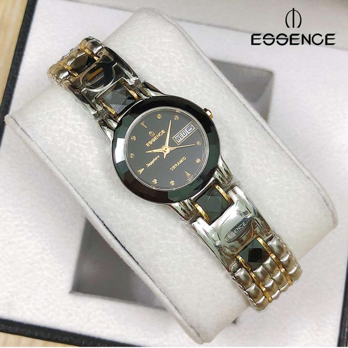 [HCM]Đồng hồ ESSENCE ES20702M NỮ trắng kính Saphire chống nước - Casual watch with ESSENCE Style