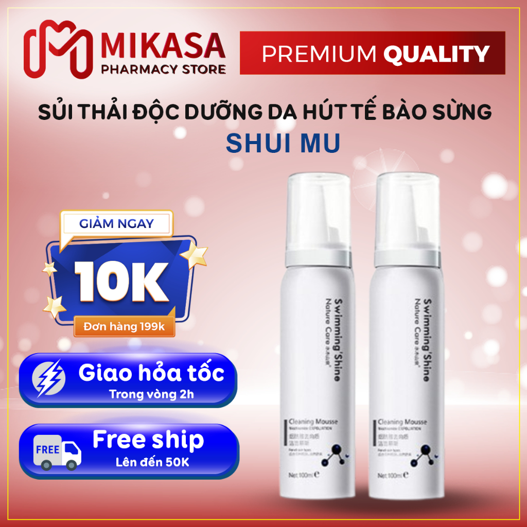Sủi Thải Độc SHUI MU Dưỡng Trắng Da Sạch Tế Bào Sừng - Bọt Tẩy Tế Bào Chết Shui Mu Dưỡng Da Trắng Sáng Tự Nhiên