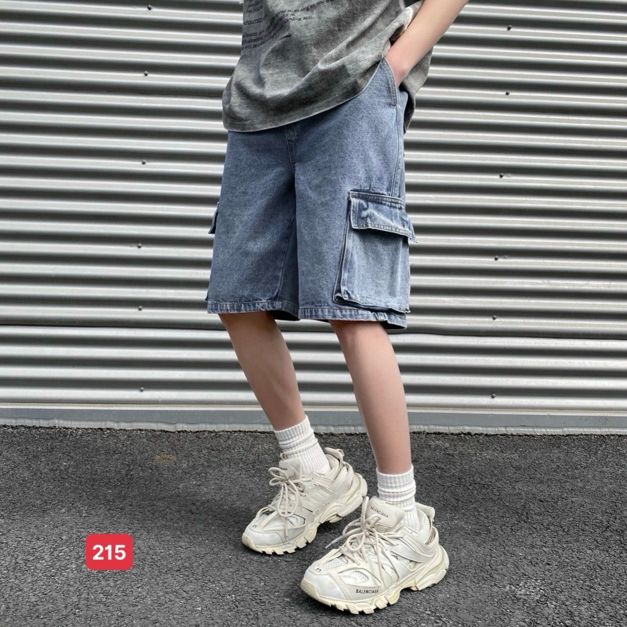 Quần short jean nam màu xanh túi hộp trẻ trung, Quần đùi jean nam chất vải denim thoải mái thoáng mát FASHION 24H Ms215