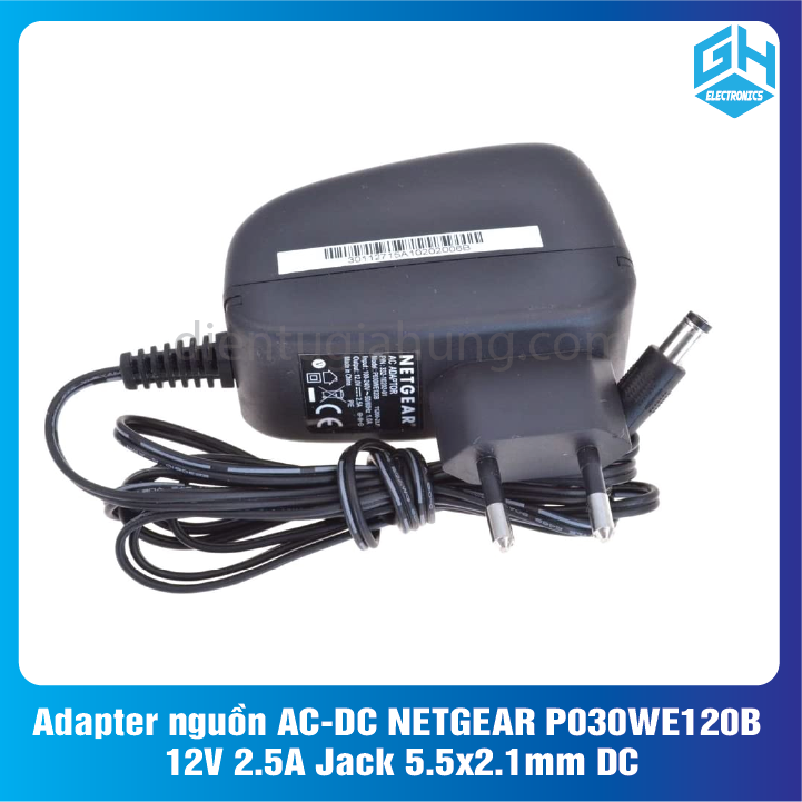 Adapter nguồn AC-DC NETGEAR P030WE120B 12V 2.5A Jack 5.5x2.1mm DC