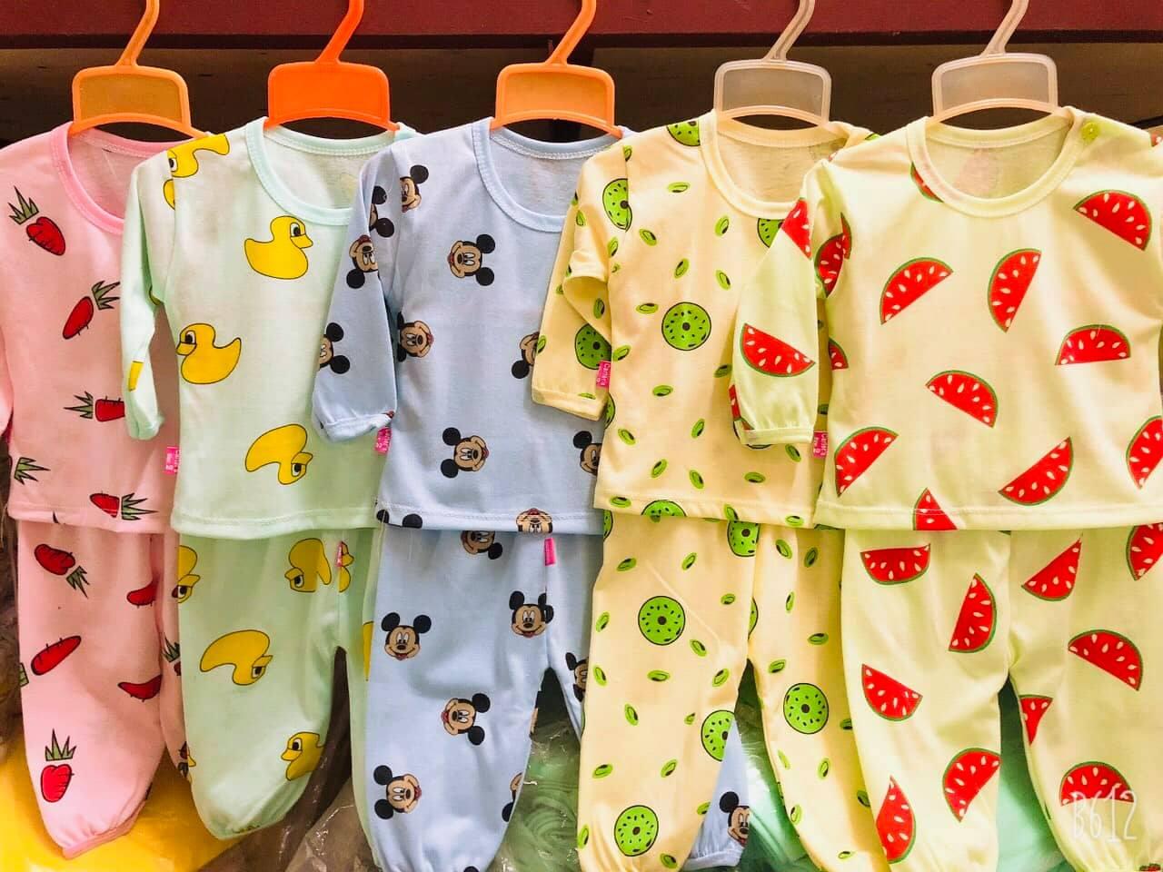 Set 5 bộ cotton bé trai/gái từ 4-14kg