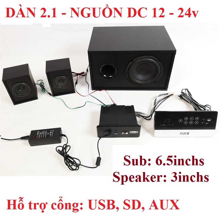 [HCM]Dàn loa âm thanh 2.1 chủ động dùng trong nhà trên xe ...