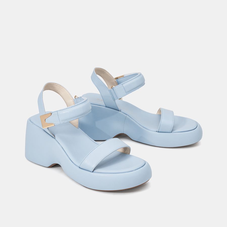 Giày sandal 9cm thời trang juno xuồng quai ngang xé dán sd09117