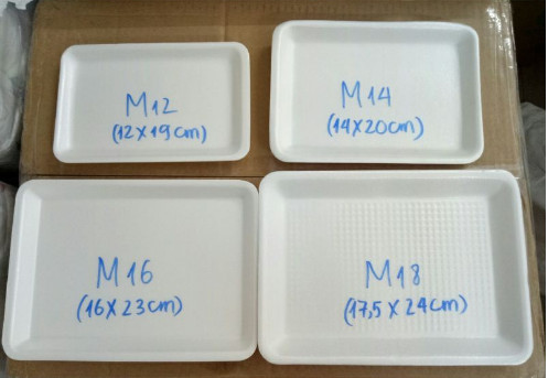 125 khay xốp dùng đựng thực phẩm , rau củ , hải sản