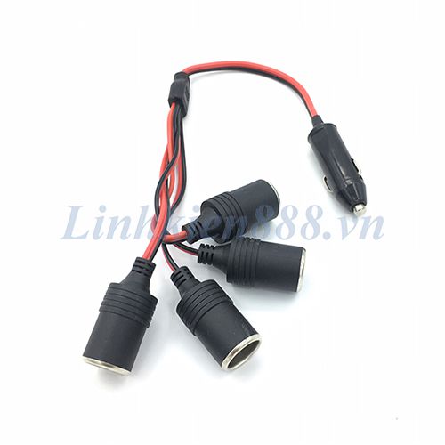 Cáp chia đầu tẩu sạc trên oto 1 ra 4