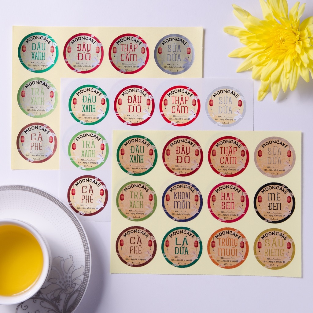 ♘ 170 Tem Bánh ng Thu ( 3.5cm)