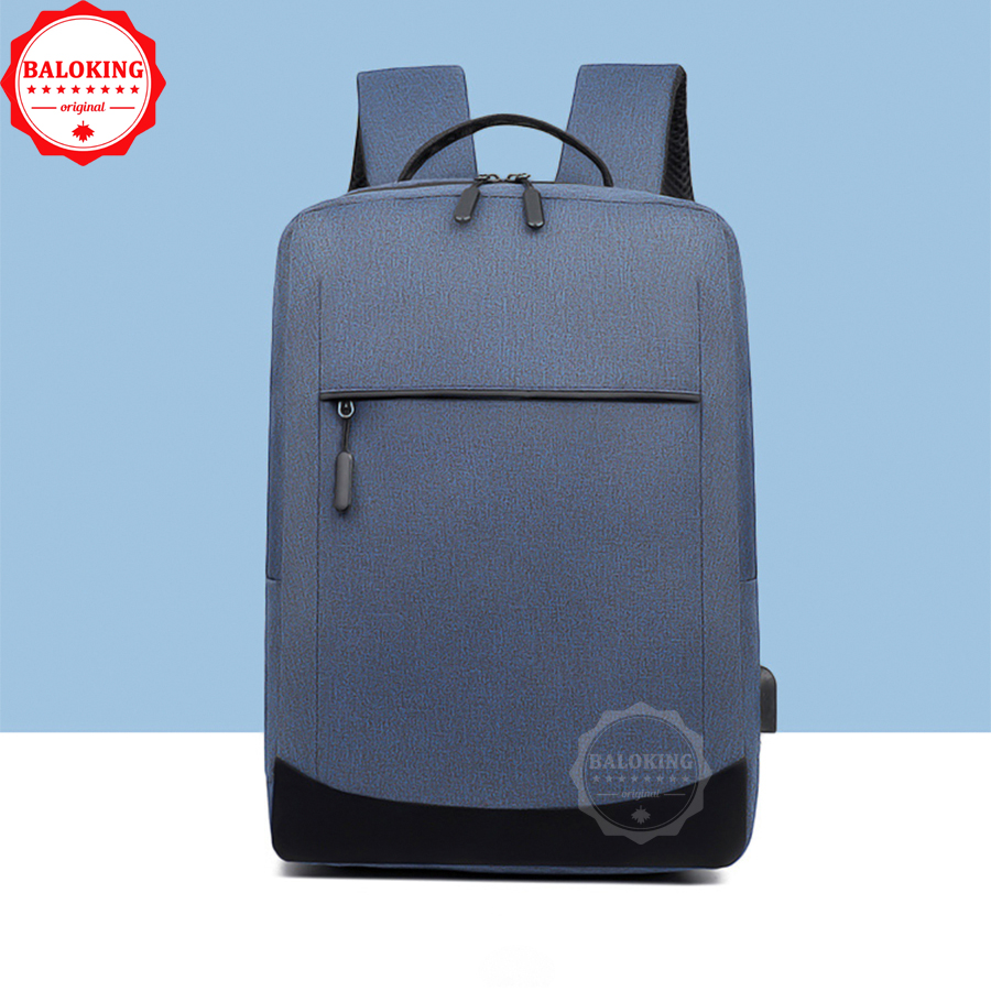 Balo laptop Baloking chống nước chống xước tích hợp cổng sạc USB hiện đại phong cách thời trang đơn giản tinh tế - Thiết kế chống sốc chống va đập - Vật liệu cao cấp bền bỉ - Khóa hai chiều không lo hỏng kẹt - BL147