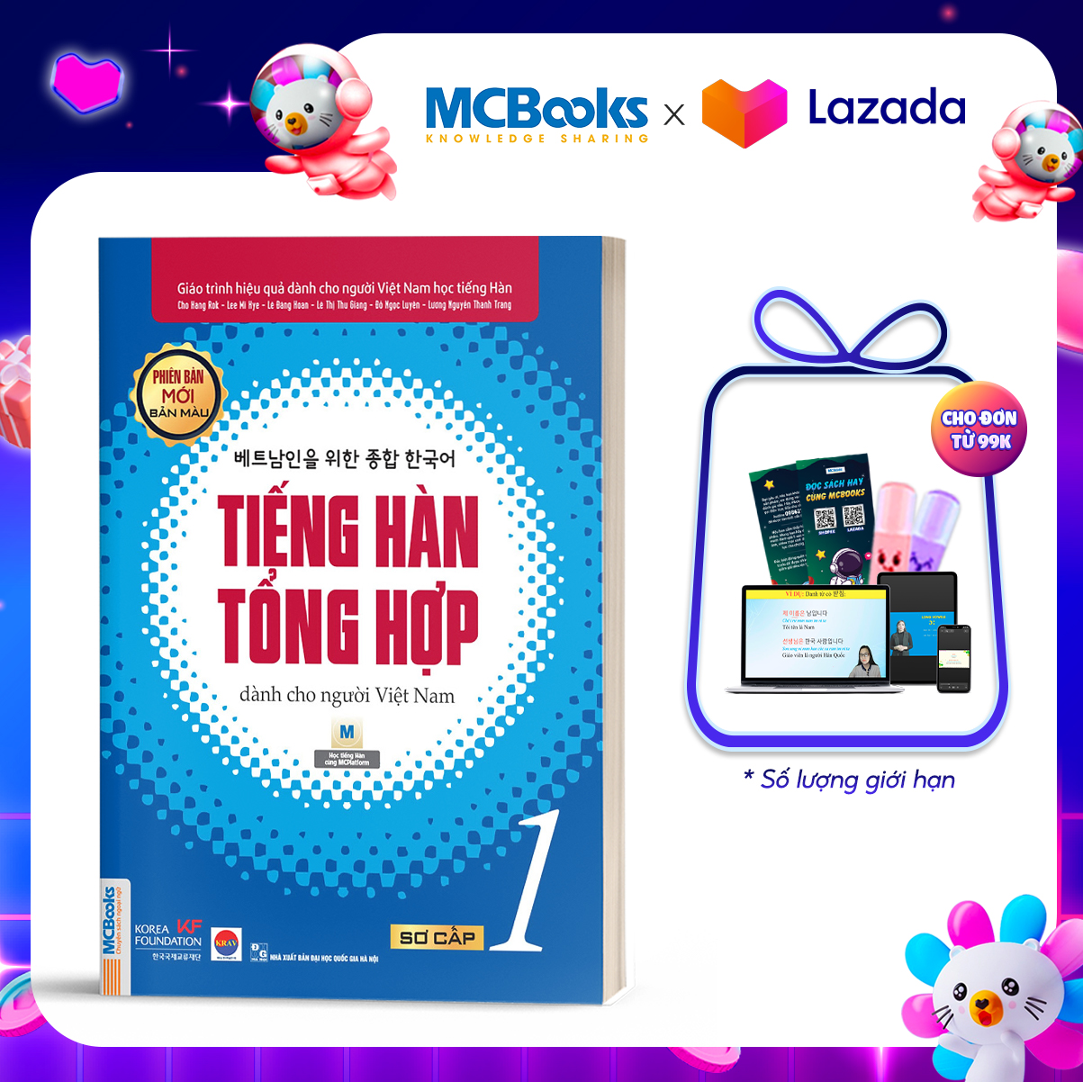 Tiếng Hàn Tổng Hợp Dành Cho Người Việt Nam Trình Độ Sơ Cấp Tập 1 - Bản Màu