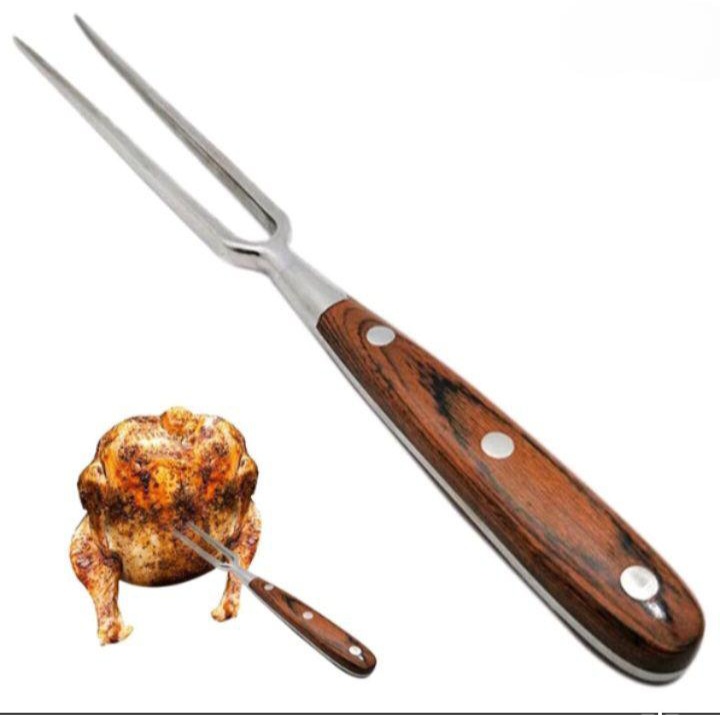 Nĩa xiên thịt nướng bbq bằng thép không gỉ tiện lợi 30cm