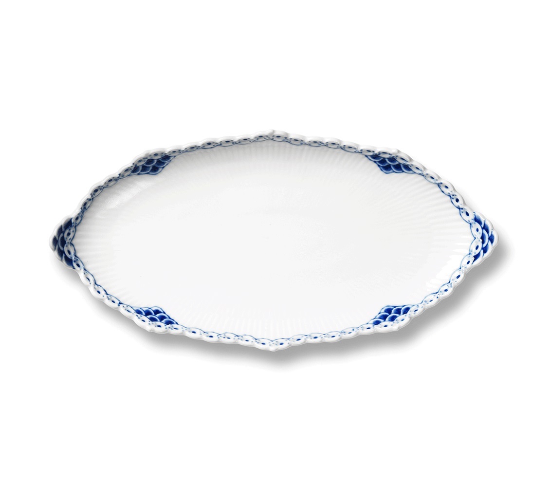 Đĩa oval Royal Copenhagen, họa tiết Princess, dài 24,5cm, chất liệu sứ