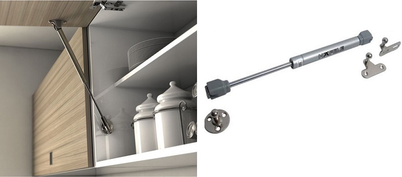 pittong nâng cánh tủ,tay thủy lực, tay nâng tủ bếp hafele 150N (2 cái)