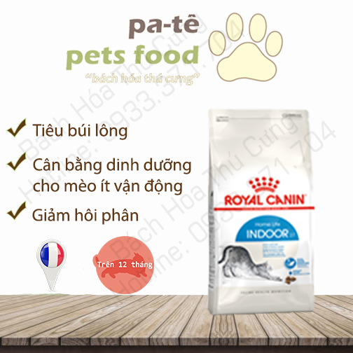 Hạt thức ăn cho mèo - Royal canin indoor 2kg - Xuất xứ Pháp -
