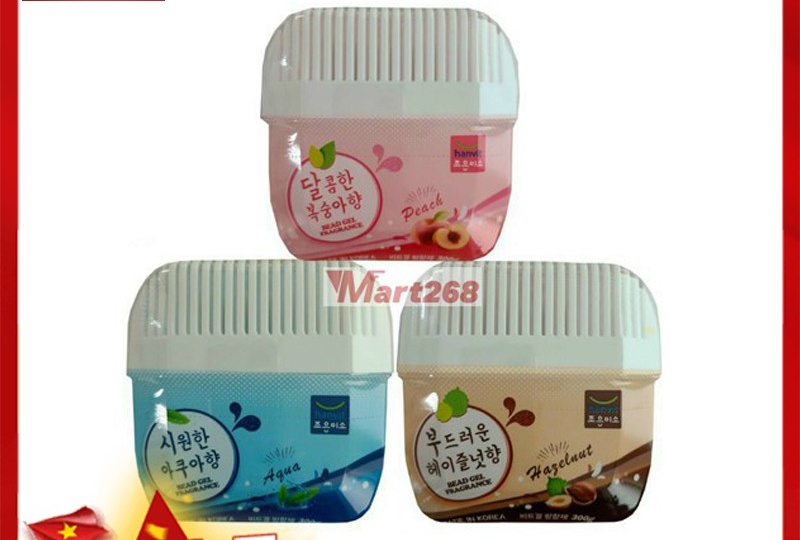 Sáp Thơm Khử Mùi Hàn Quốc Hanvit 300gr Chính Hãng Để Thơm Phòng, Xe Ôtô, Toilet, Mùi cafe, Hương Đào, Gió Biển