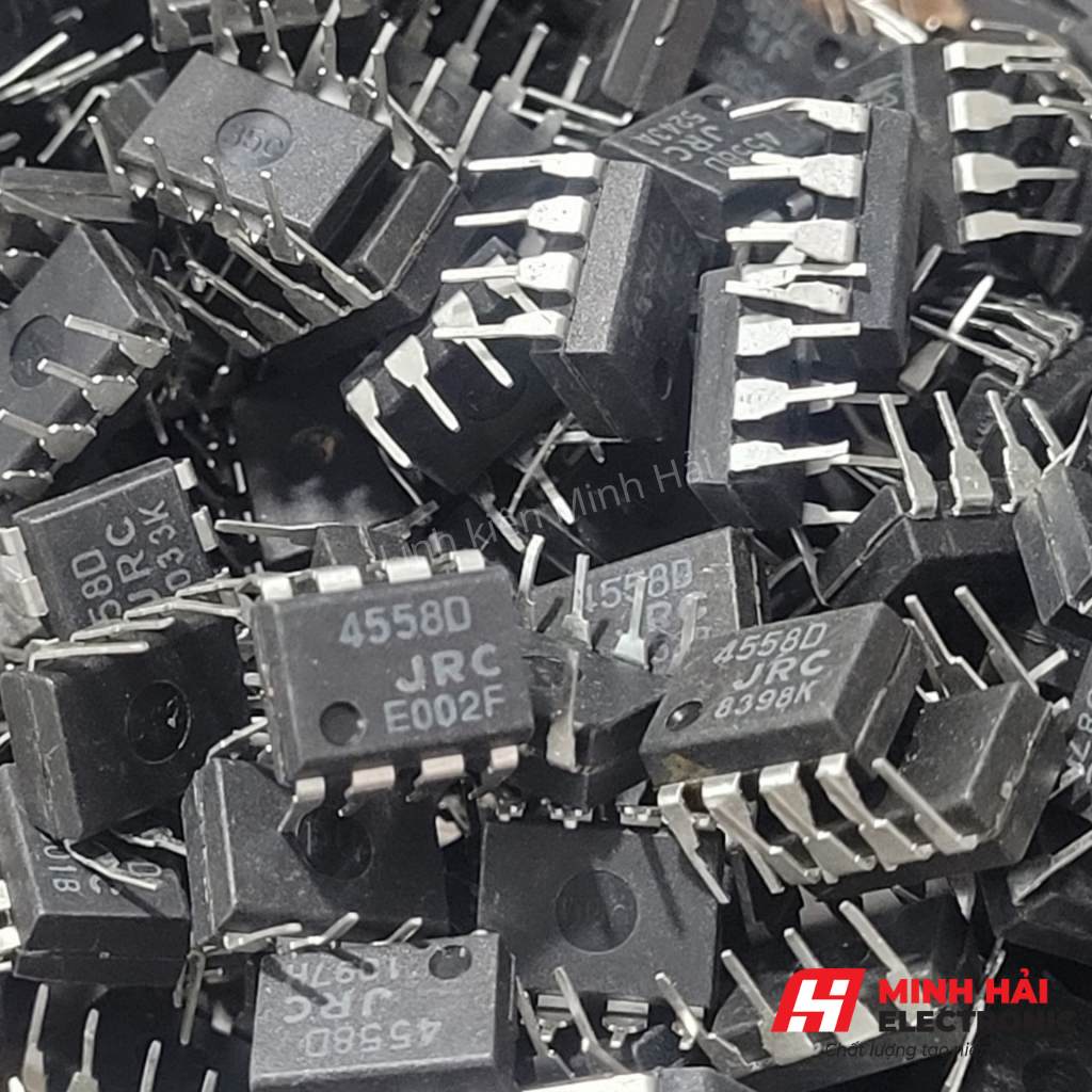 Ic 4558 jrc hàng mới loại tốt- loại chân cắn và cân dán ic nguồn lắp mạch điện