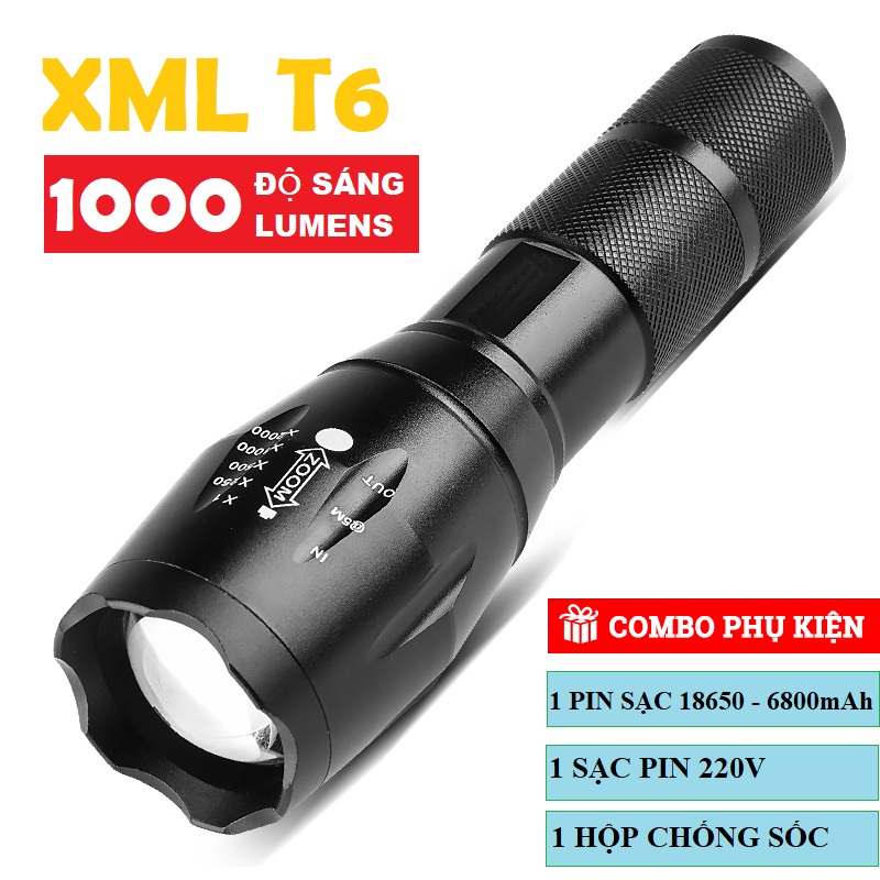 Đèn pin siêu sáng chiếu xa 500m RUSSIA - 2021, pin dung lượng cao, bộ sp Đèn pin sạc điện, Đèn pin đội đầu siêu sáng, Đèn pin siêu sáng đội đầu, Đèn pin led siêu sáng