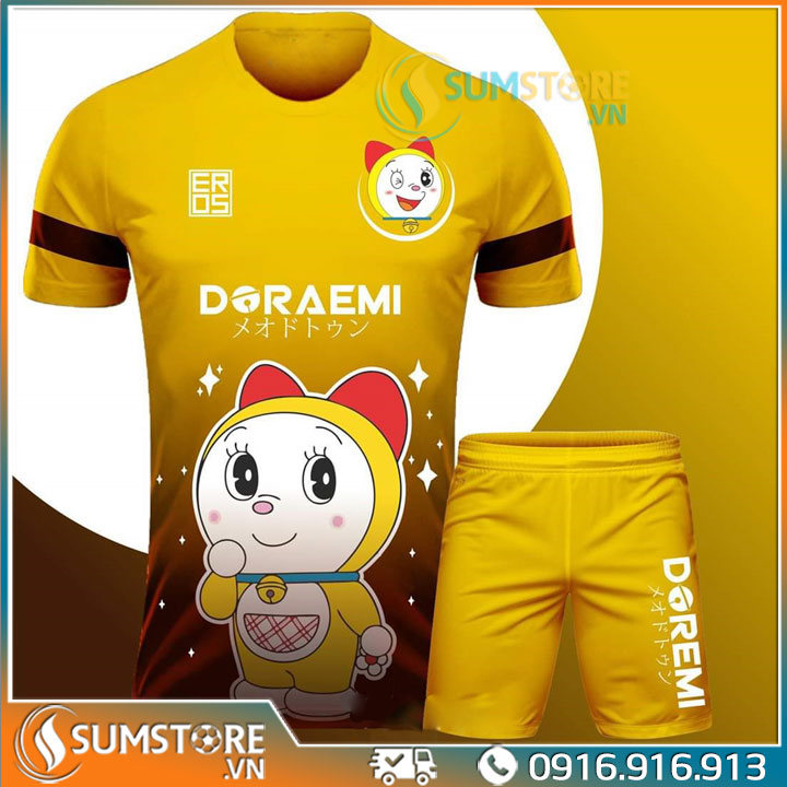 [HCM]Áo Bóng Đá Độc Lạ Đẹp - Đồ Đá Banh Anime Kute Mèo Doremi Dễ Thương - Vải Thun Lạnh Thái Cao Cấp (Có Kèm Hình Thật)
