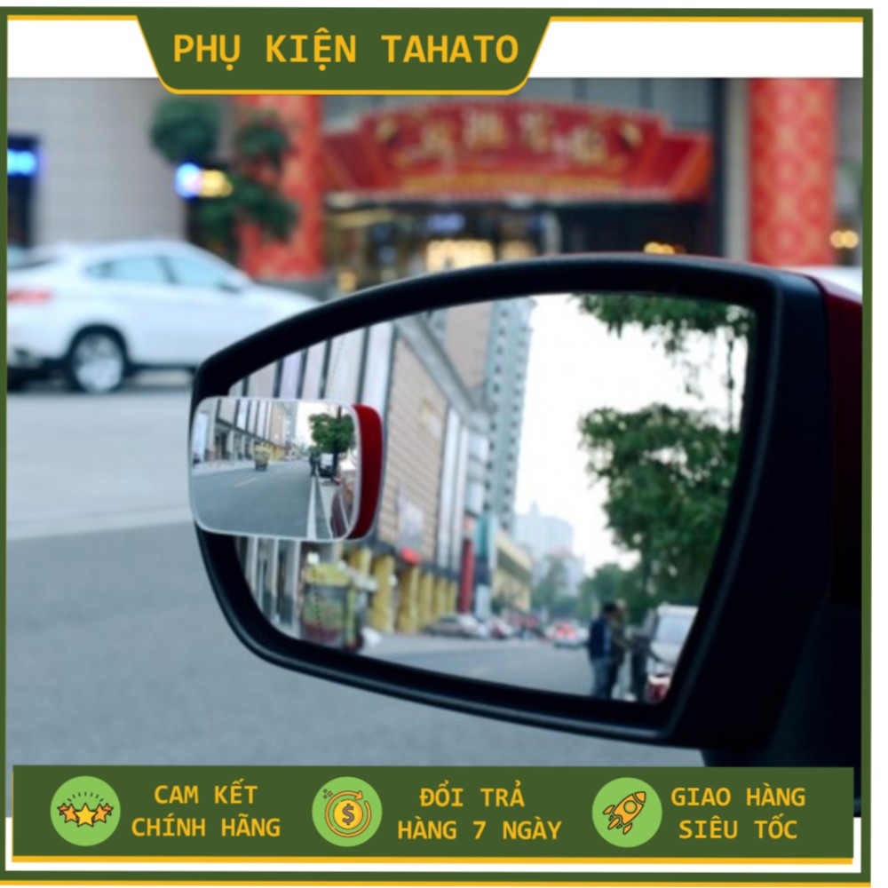 Gương chiếu hậu hình chữ nhật xóa điểm mù cho xe hơi, xe oto các loại(bộ 2 chiếc)