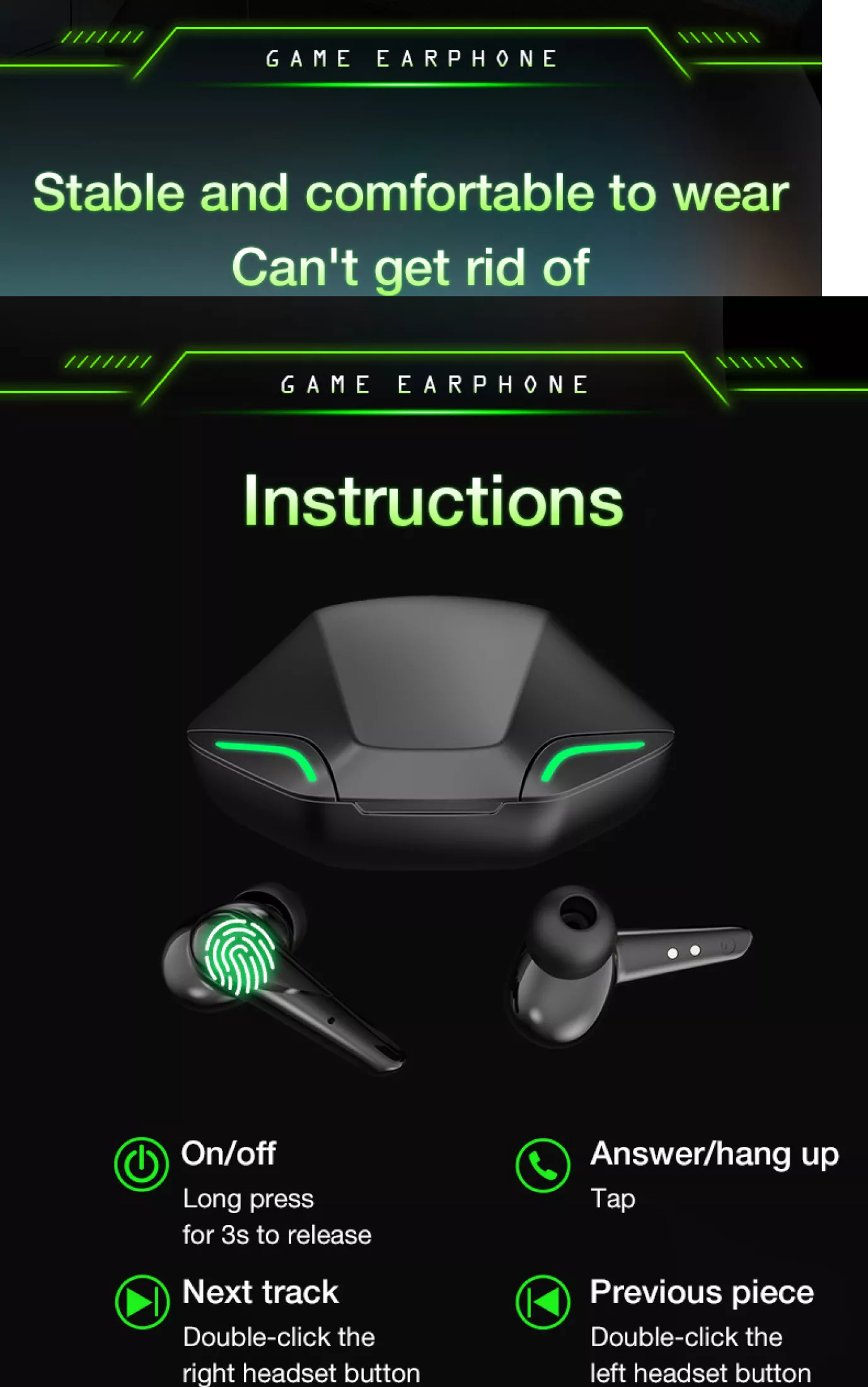 Tai Nghe Bluetooth Chơi Game Âm Trầm Tuyệt Vời Apro 366 TWS , Tai Nghe Không Dây Độ Trễ Thấp 65Ms Với Mic HD Tai Nghe Bluetooth dành cho gamer