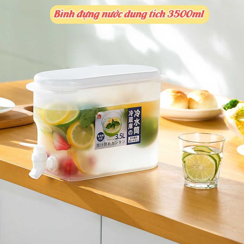 Bình đựng nước có vòi 3500ml, Bình pha chế rượu trái cây, Bình đựng trà Cao Cấp