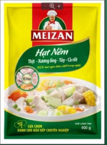 Bịch hạt nêm 400gr meizan vị thịt heo