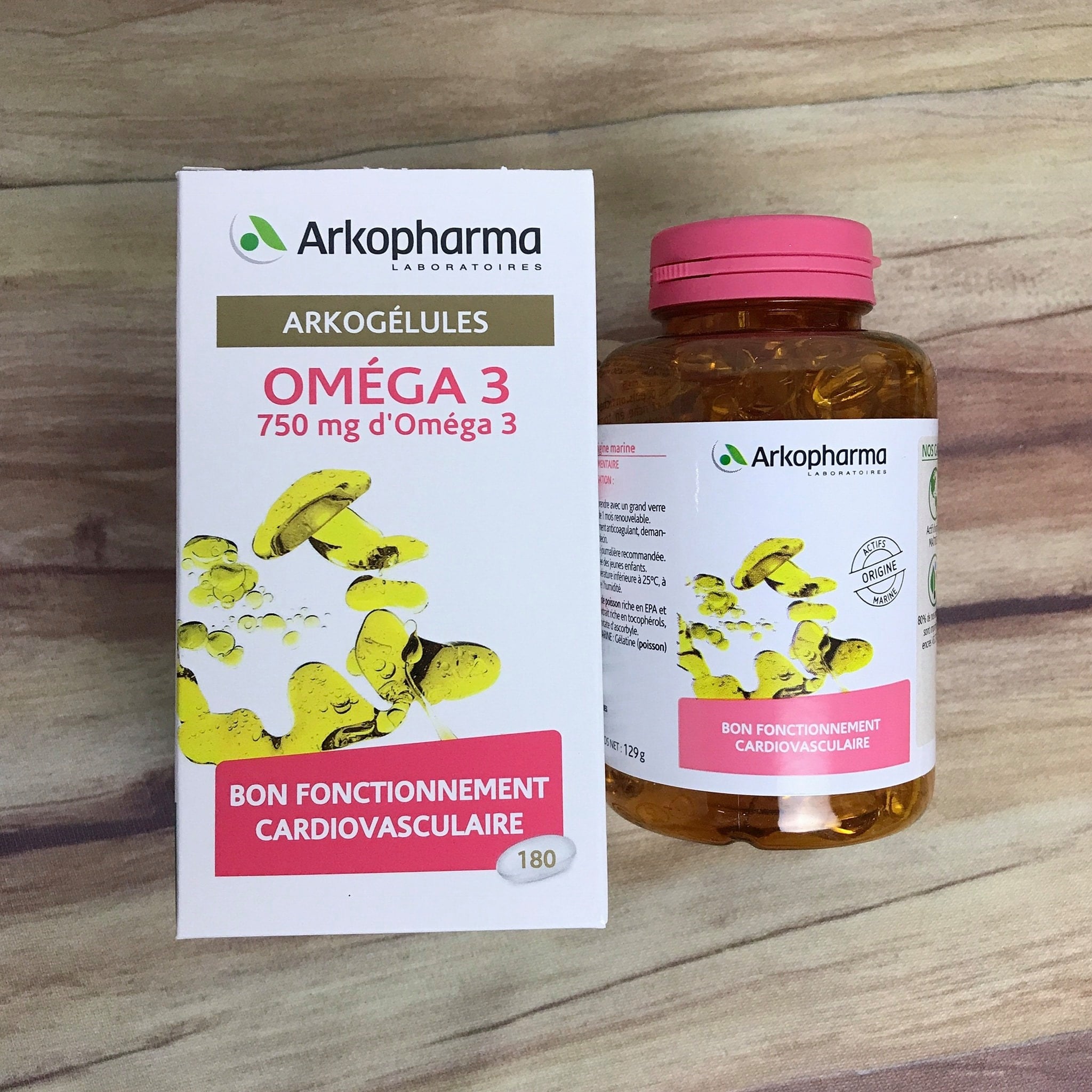 Viên uống dầu cá omega 3 arkopharma – 180 viên hàng nội địa pháp
