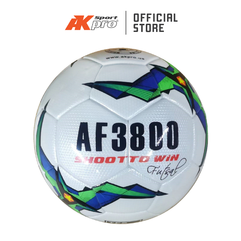 Bóng đá Futsal AKpro AF3800 màu Trắng - Tặng kim bơm - Chính hãng