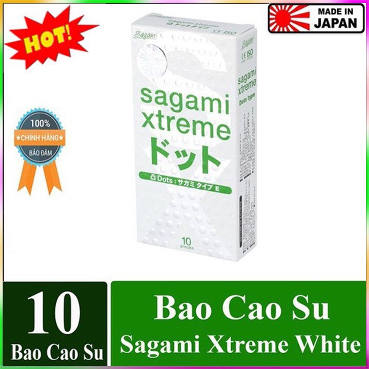 Áo mưa Sagami trắng gân hộp 10 chiếc