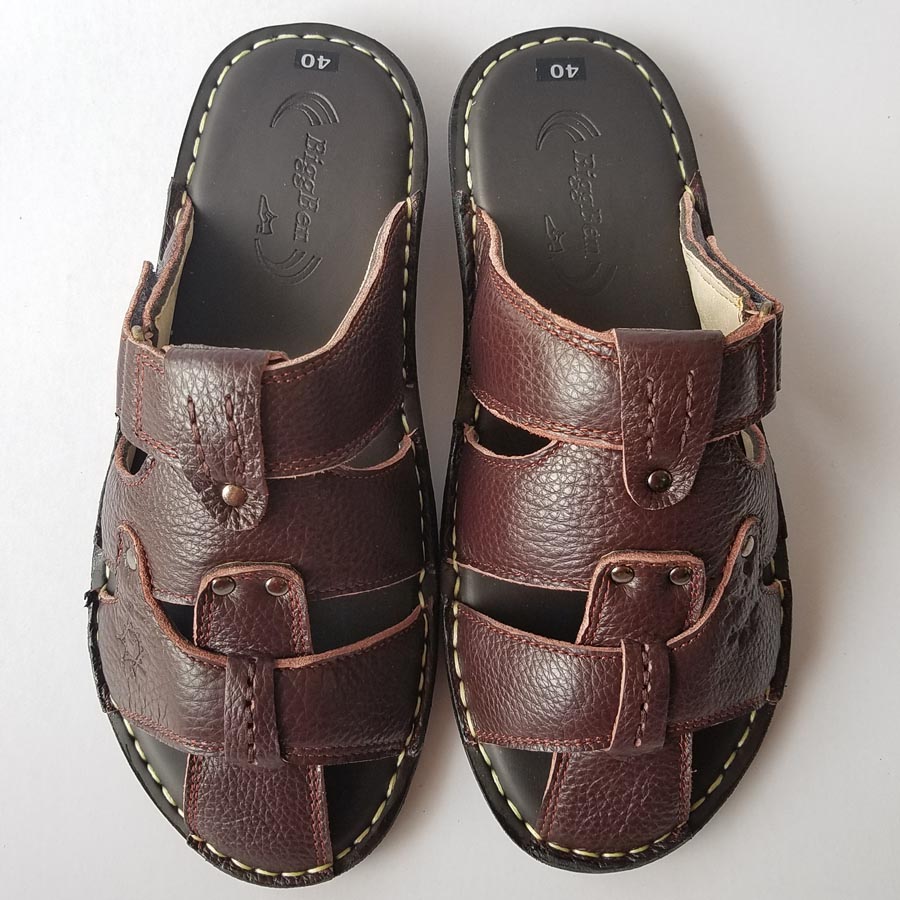 Dép Rọ Nam Bít Mũi Da Bò Thật Cao Cấp HKT Shop DN724