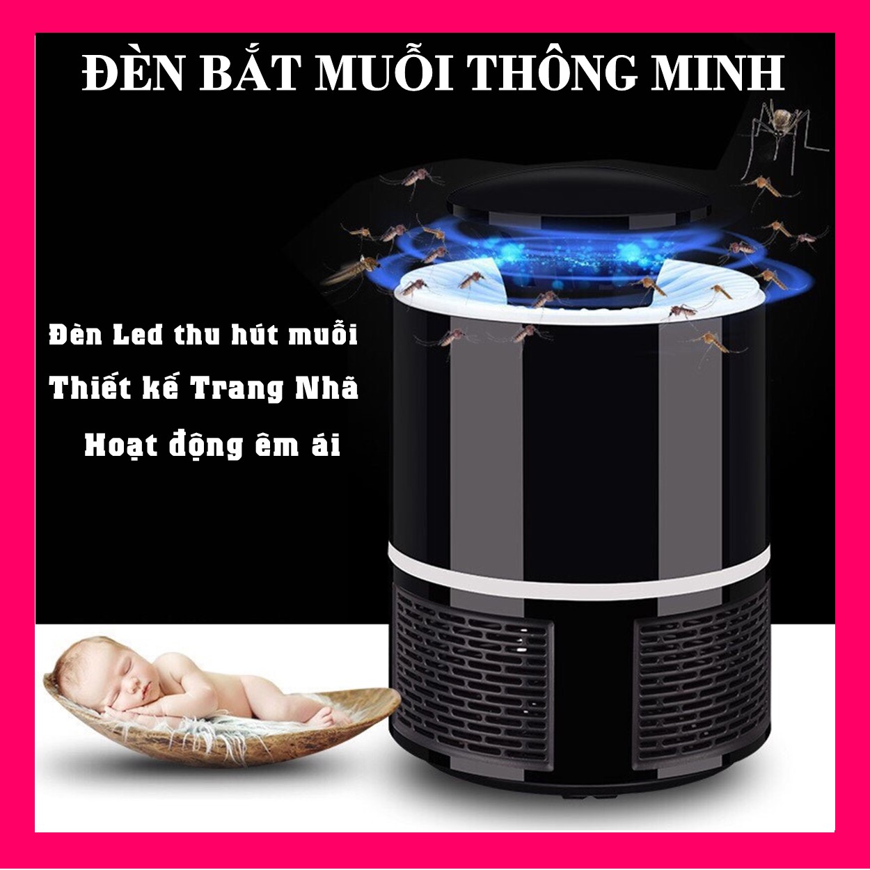 [HCM]Đèn bắt muỗi diệt côn trùng thông minh tiêu diệt các loại côn trùng như ruồi muỗi… một cách nhanh chóng và hiệu quả cổng cắm usb