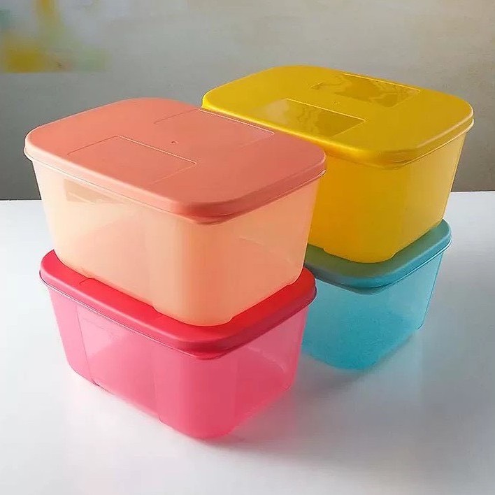 Set 4 hộp Tupperware trữ đông 700ml, set rainbow