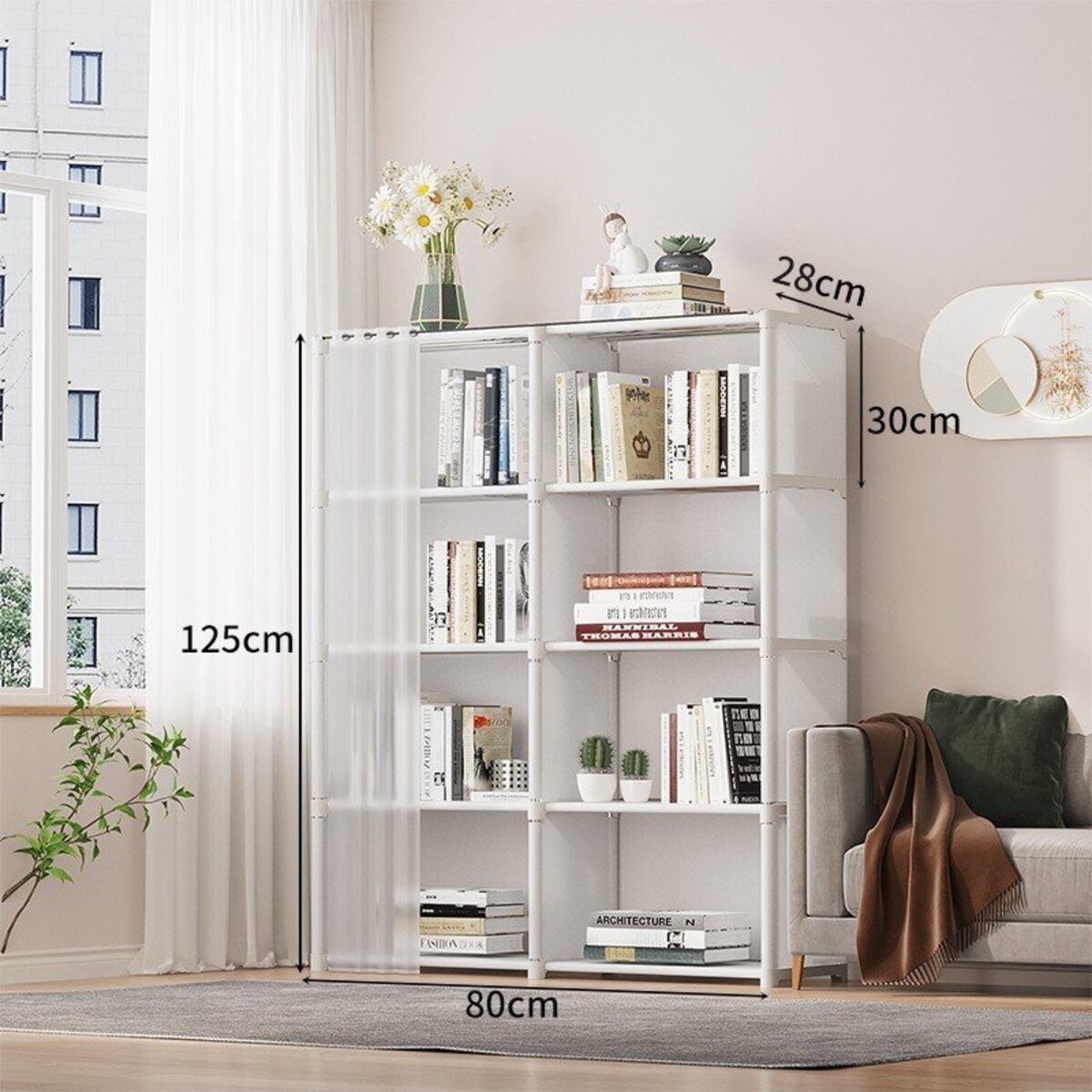Kệ sách 5 tầng lắp ghép, kệ để đồ đa năng sắp xếp không gian học tập logic