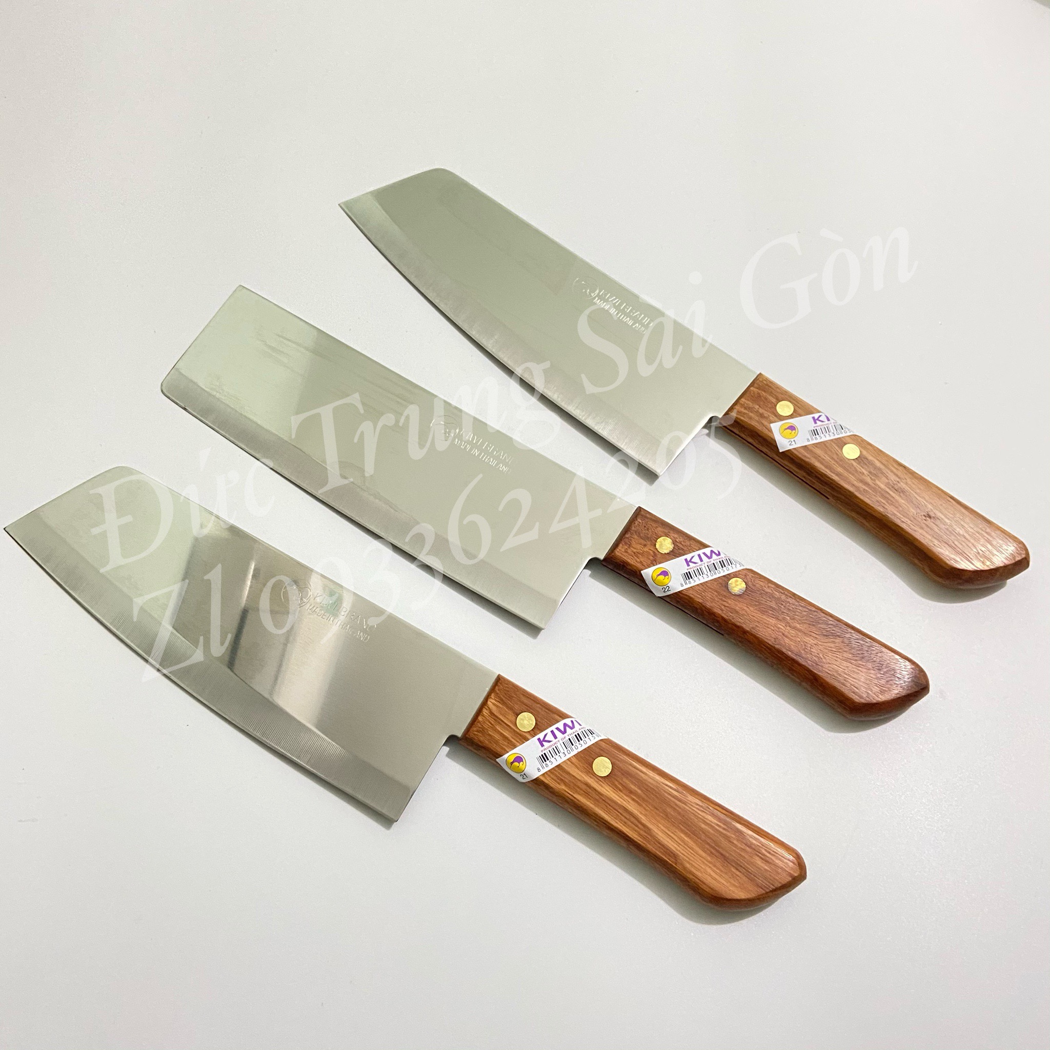 Dao Thái Lan bản lớn cán gỗ cán nhựa đen