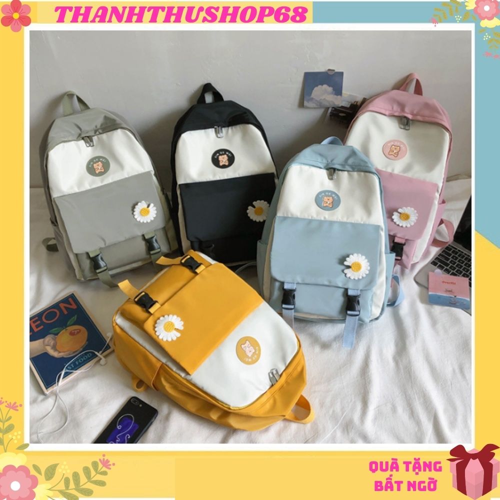 Balo hoa cúc, balo chống nước thời trang TTS 84