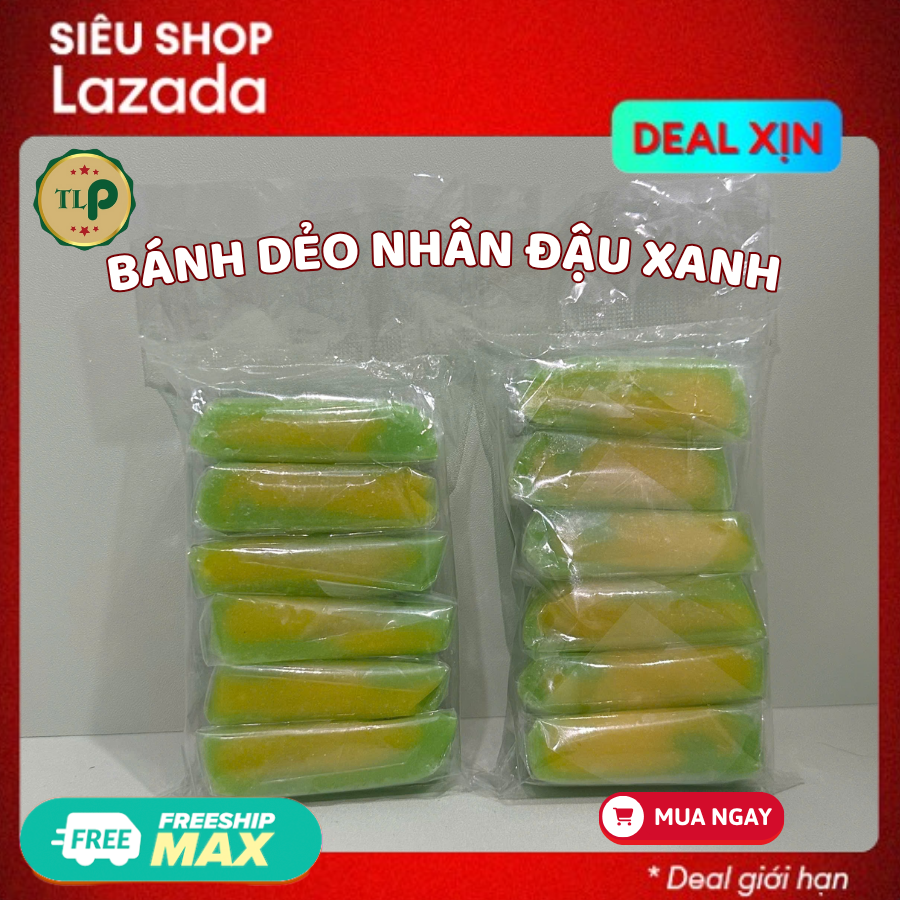 Bánh Dẻo Nhân Đậu Xanh Truyền Thống Túi 6 bánh nhỏ Mềm Dẻo Thơm Ngon