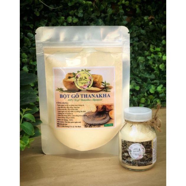 Bột gỗ thanaka handmade dưỡng da nhà bột