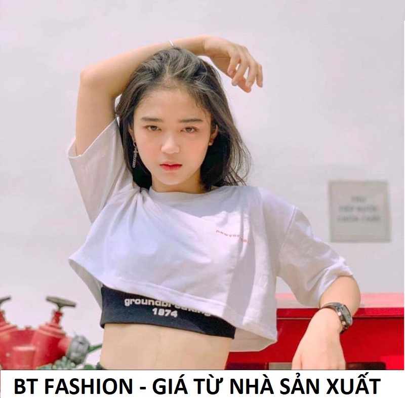 Áo Thun Nữ Cặp Crop Top Thời Trang Hàn Quốc Mới - BT Fashion (Áo Cặp) AD01