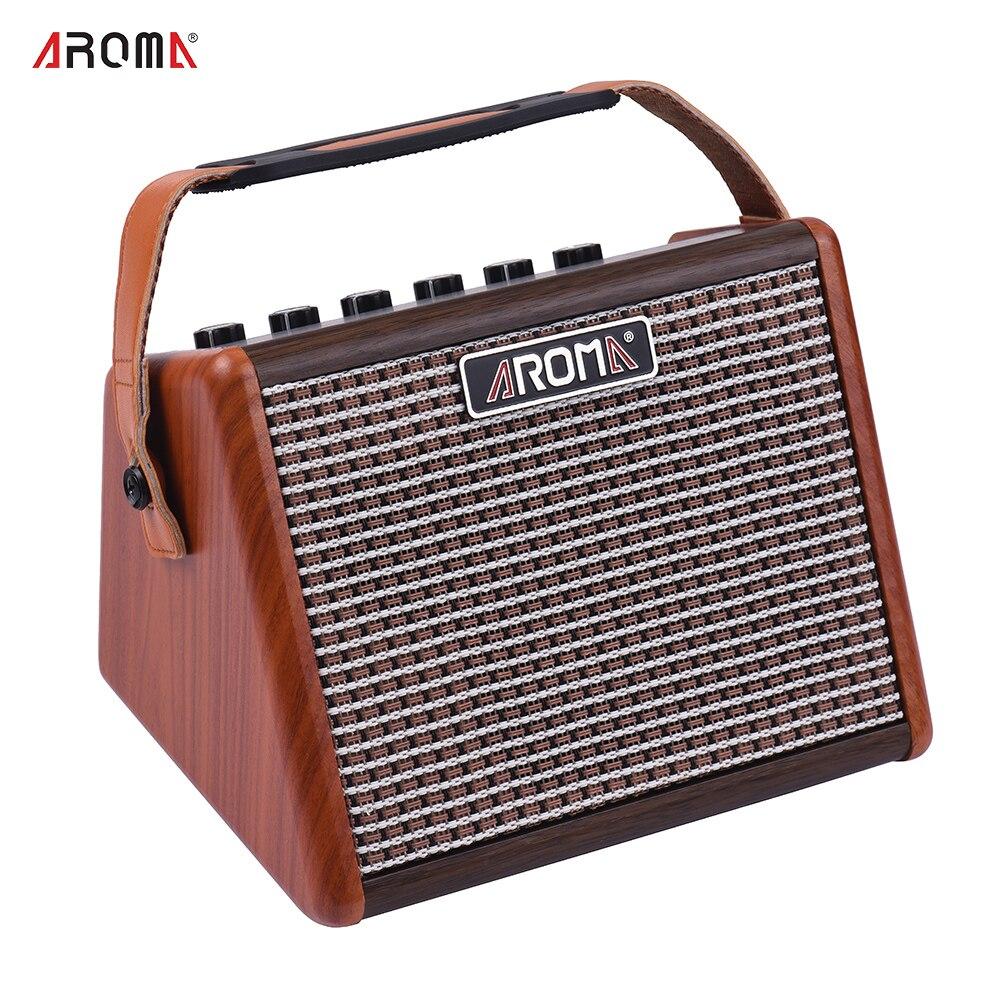 Ampli guitar acoustic Aroma AG-15A amp chuyên guitar thùng có BL và pin sạc