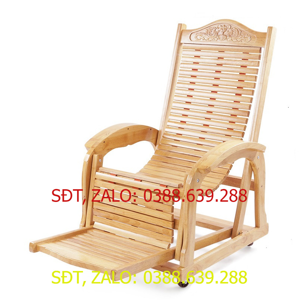 Ghế thư giãn gỗ SỒI NGÀ tự nhiên , ghế ngã lưng bằng gỗ .