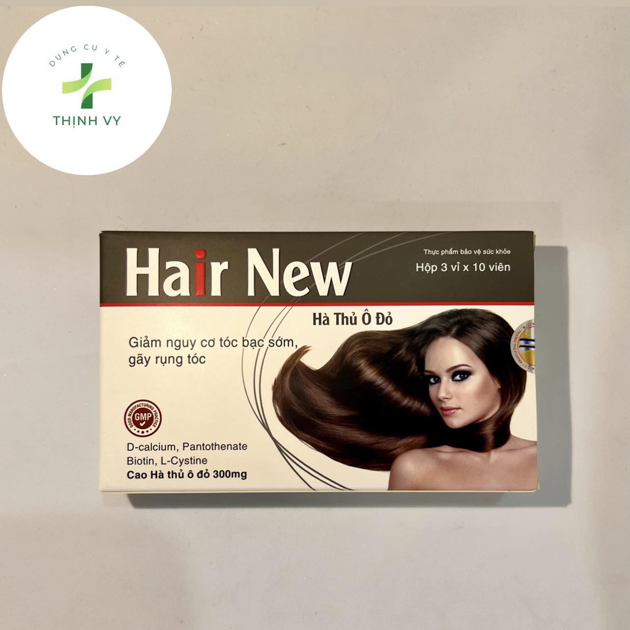 Hair New viên uống đen tóc, giảm gãy rụng tóc Hà thủ ô đỏ