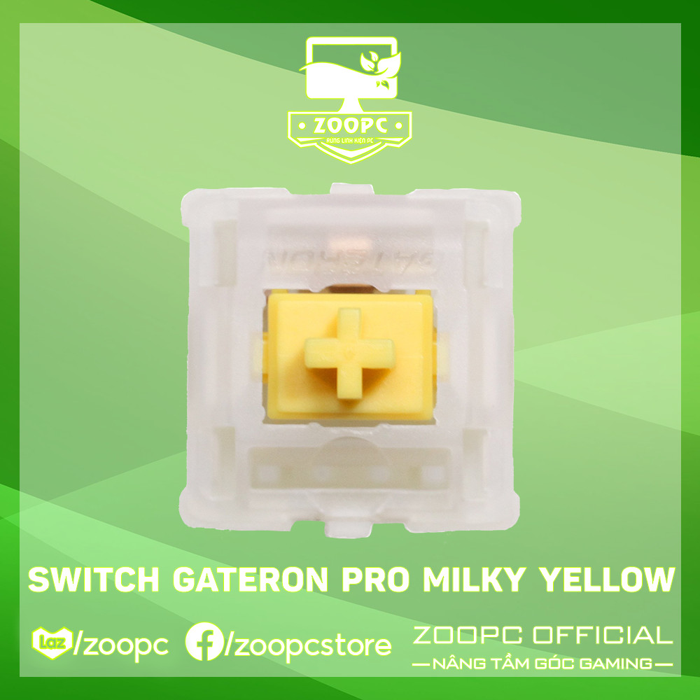 Công tắc bàn phím cơ gateron milky yellow pro switch - zoopc