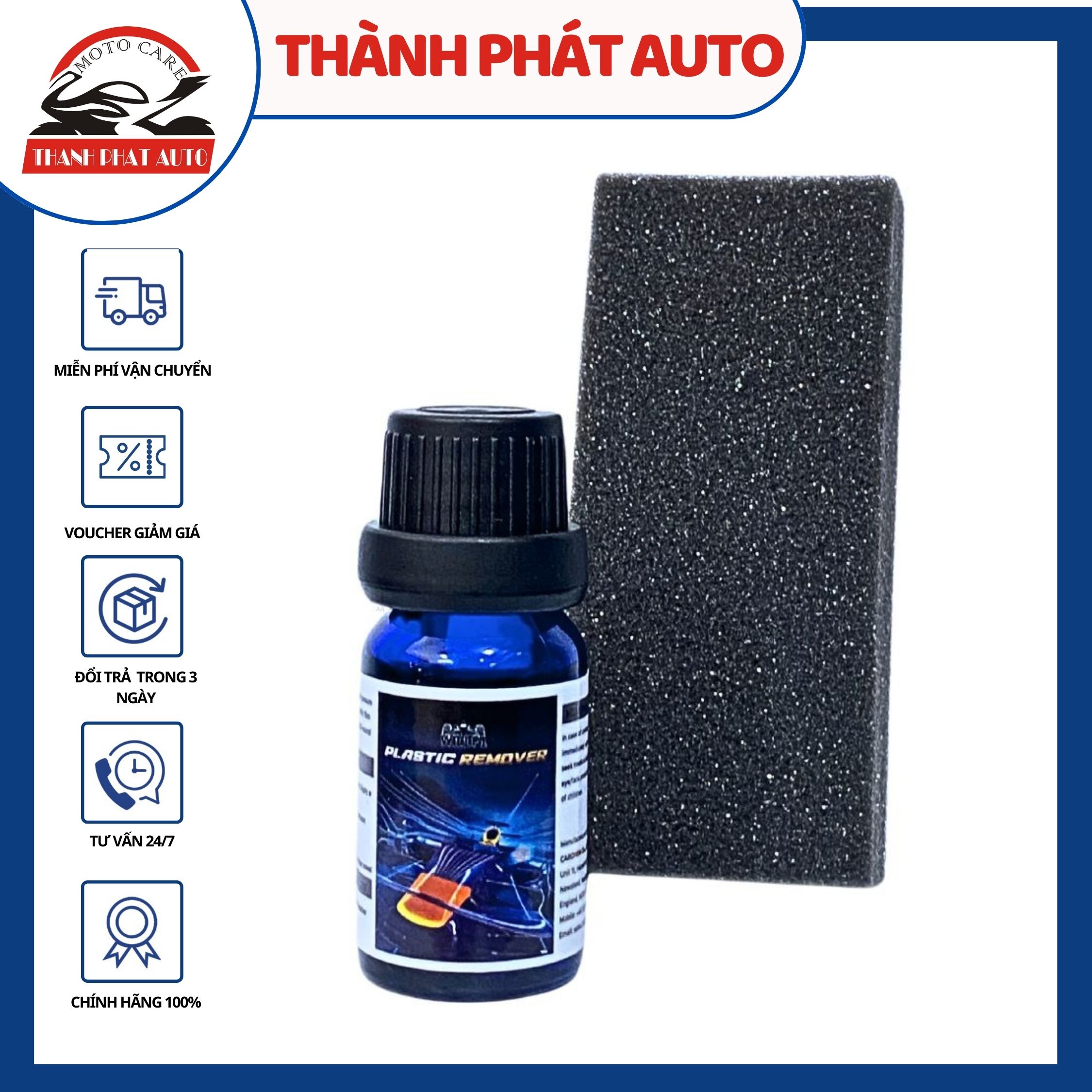 Chai Phục hồi nhựa nhám Plastic Remover 10ml