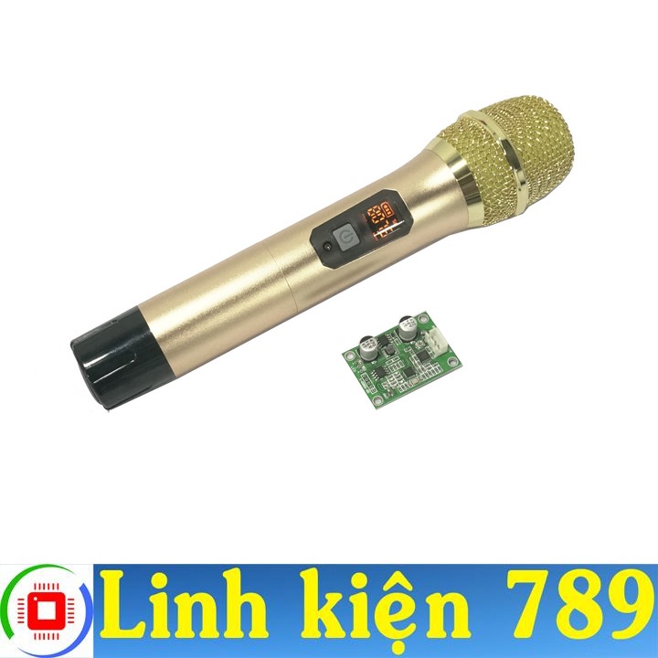 Micro không dây uhf màu gold chạy 2 pin aa - linh kiện 789