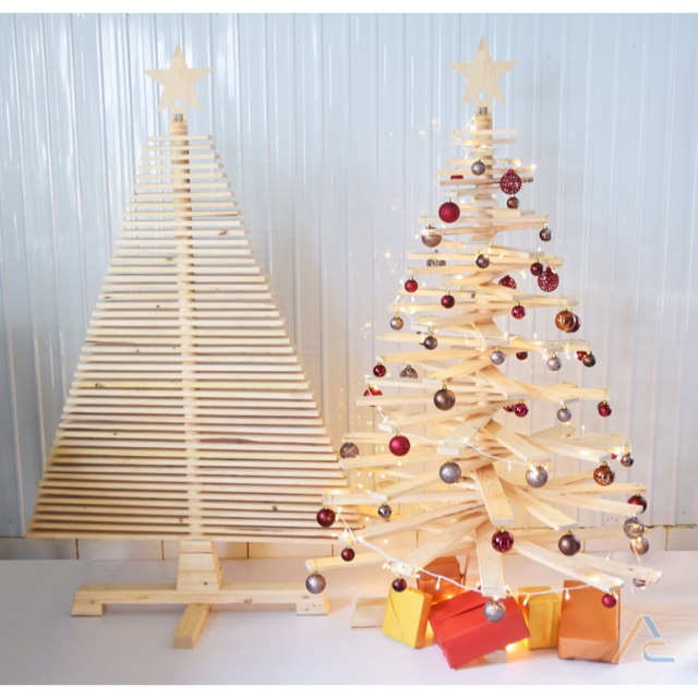 [HCM]Cây thông noel bằng gỗ 1m có phụ kiện cây thông noen cao 1m  cây thông noen bằng gỗ phụ kiện phục vụ ngày lễ noen