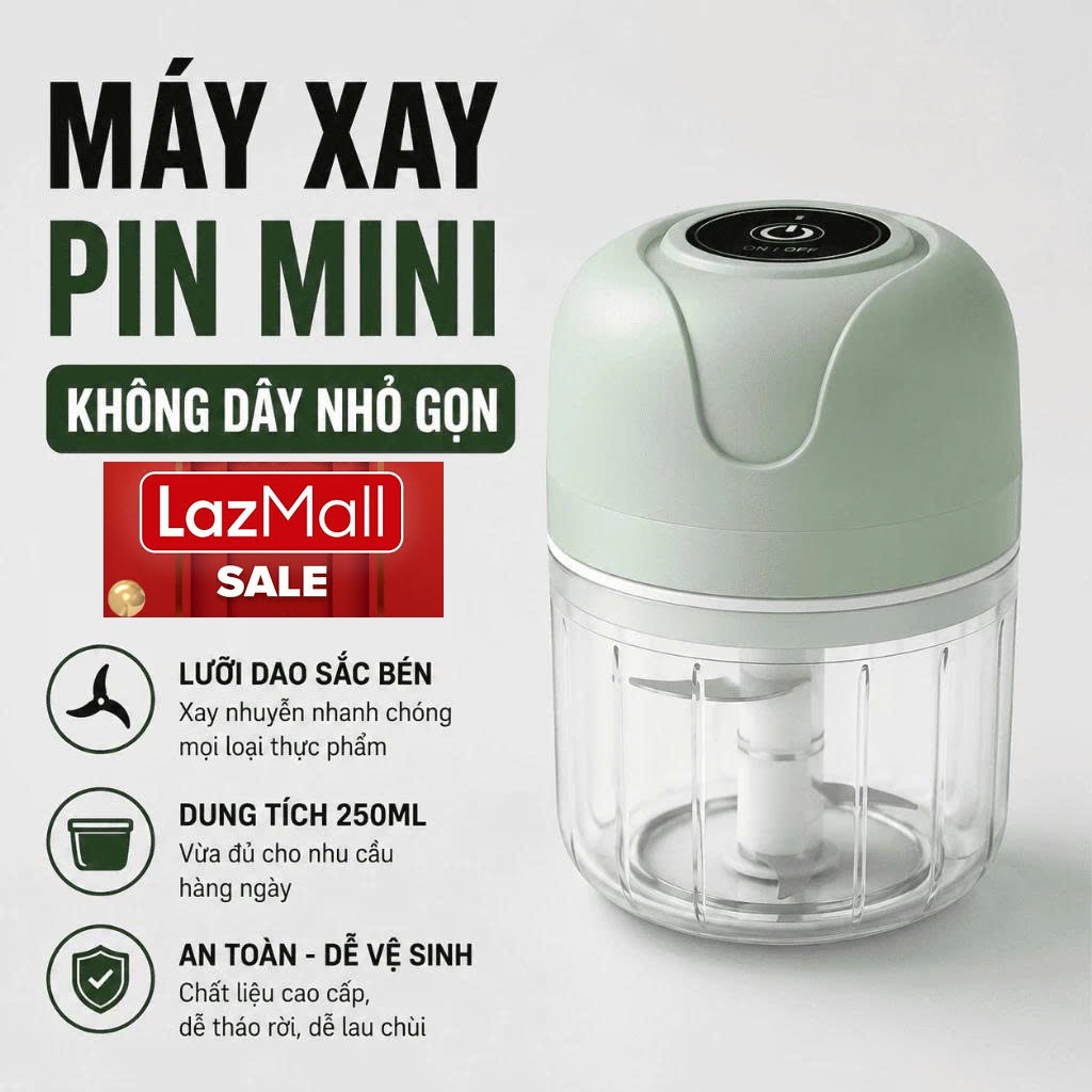 Lazmall Clearance Sale 250ml Multifunctional Blender Compact Design Handheld USB Charging Port Convenient to Use a Great Helper for Modern Kitchens