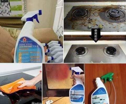 [ LAU 1 LẦN LÀ SẠCH ] CHAI XỊT TẨY CHUYÊN DỤNG CHO NHÀ BẾP,TẨY RỬA LAU CHÙI BẾP ĐA NĂNG, HÀN QUỐC 300ML