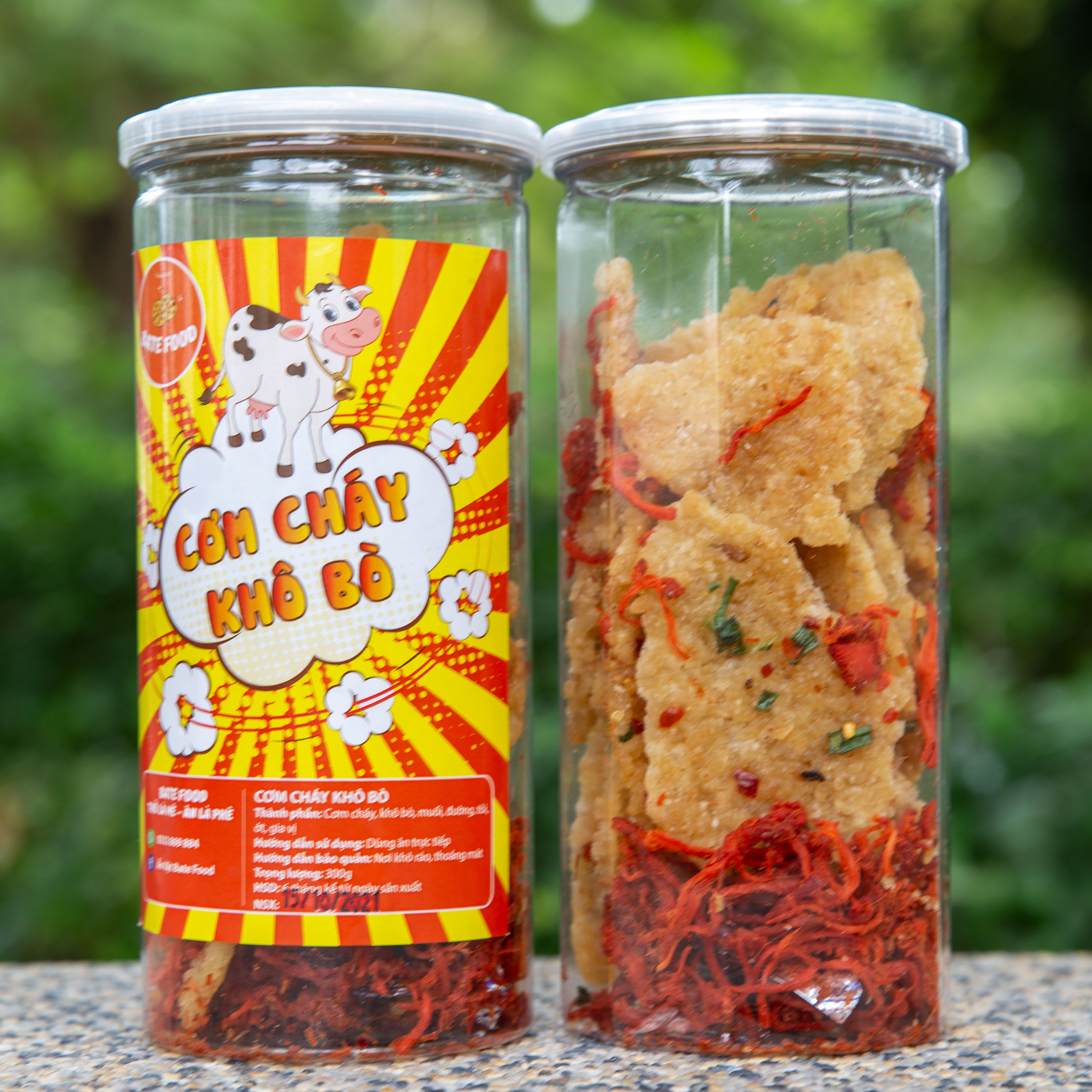 Cơm cháy lắc khô bò 300g siêu ngon đồ ăn vặt