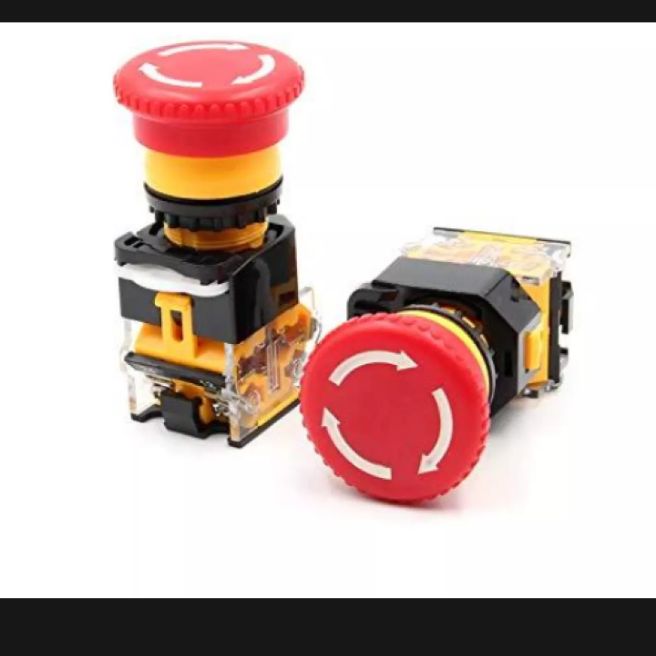Nút nhấn dừng khẩn cấp LA38-11ZS phi 22mm , Công tắc khẩn cấp tự khóa 1NO 1NC