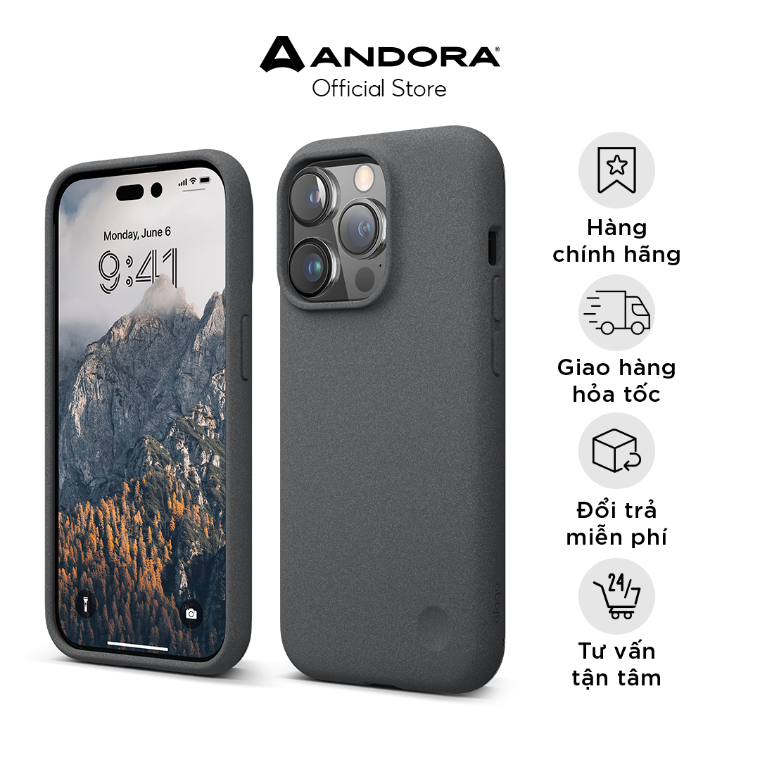 Ốp lưng chính hãng Elago Pebble Case Silicone dẻo cao cấp cho Iphone 13/Iphone 14 Series