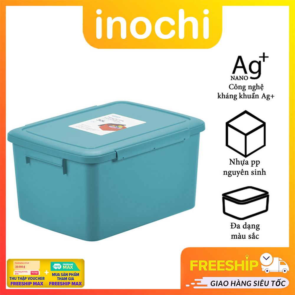 Thùng Đựng Đồ Chơi Trẻ Em Có Nắp Đậy Inochi (Loại 18L) Hộp Đựng Búp Bê, Ôto Cho Bé, Nhựa Cao Cấp, Không Gian Gọn Gàng, Tiết Kiệm Diện Tích Căn Phòng, Công Nghệ Nhật Bản