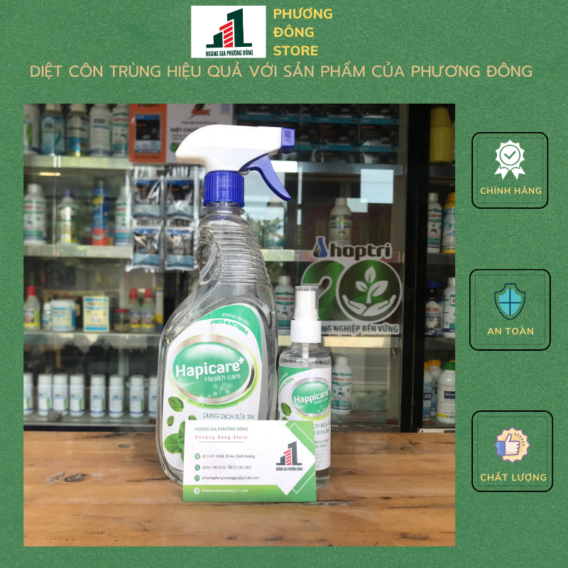 Dung dịch rửa tay kháng khuẩn Hapicare - chai 100ml